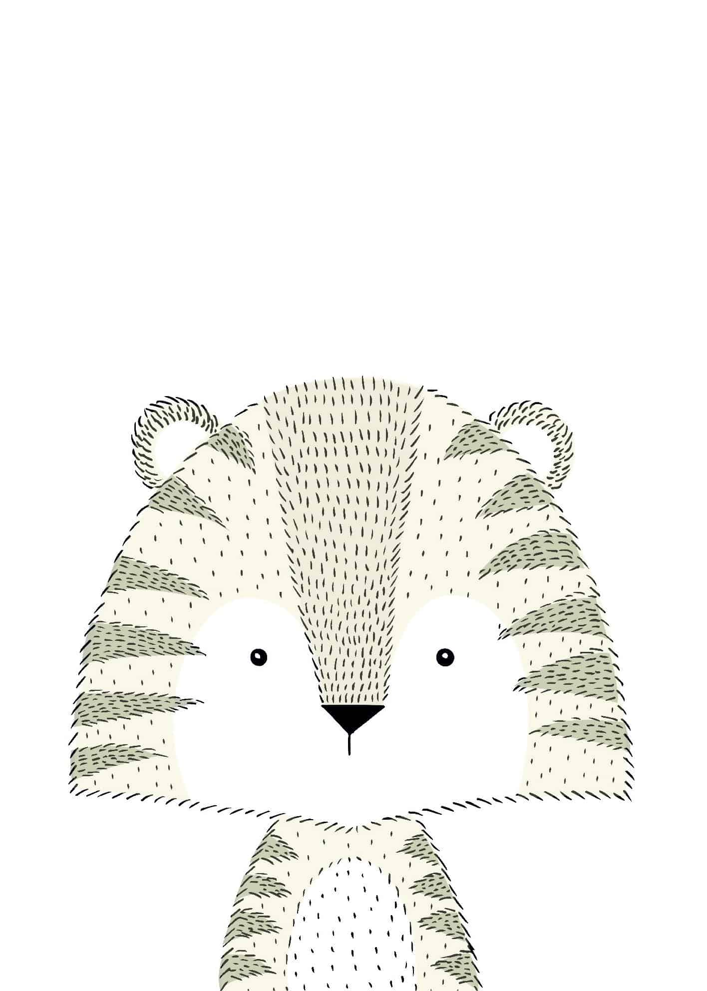 Fluffig tiger poster