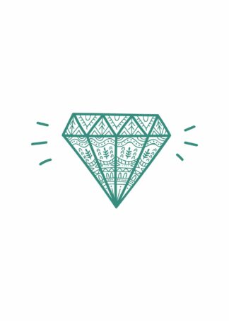 Tecknad diamant poster