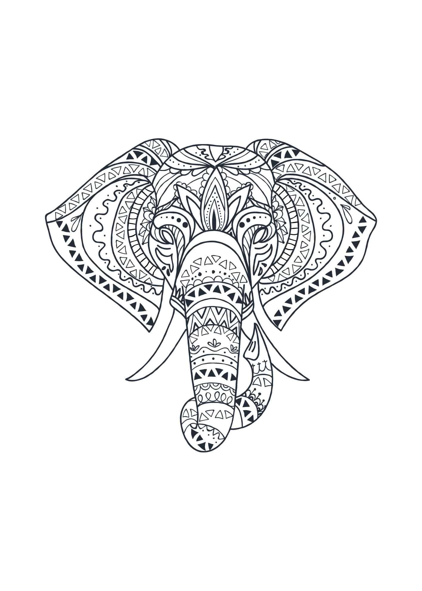 Boho elefant poster