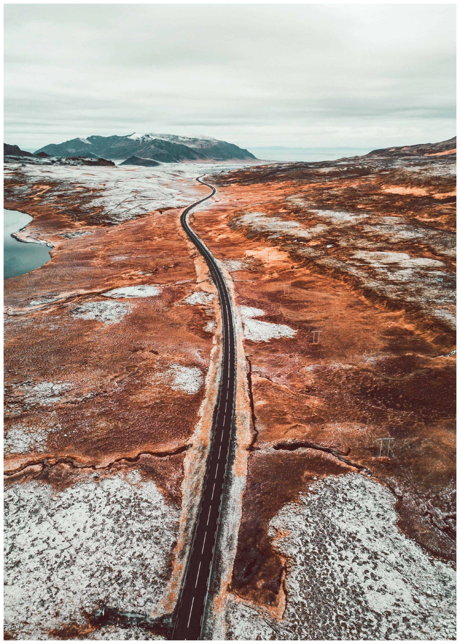 Väg genom landskap poster
