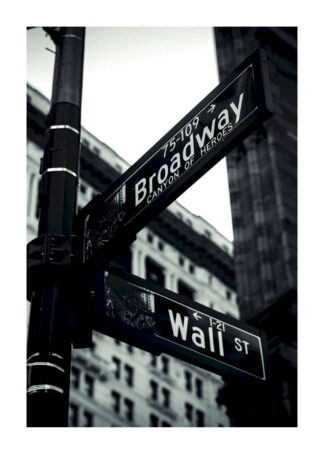 Wall Street, Broadway vägskylt poster
