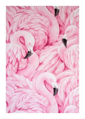 Rosa flamingos poster