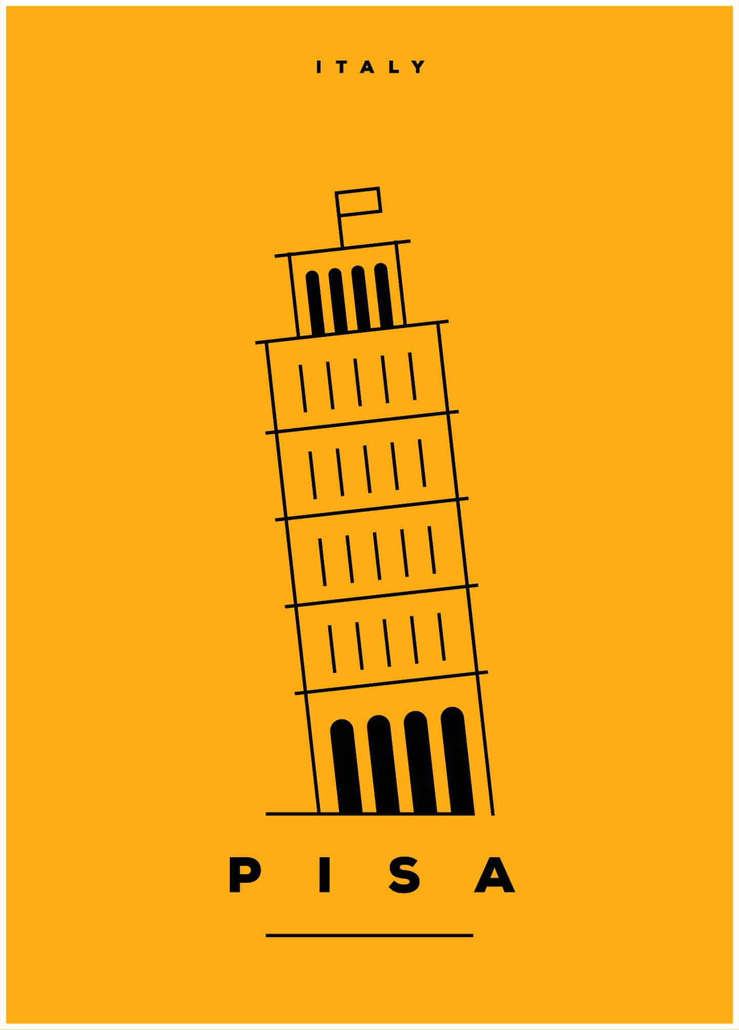 Pisa, Italien poster