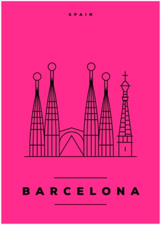 Barcelona, Spanien poster
