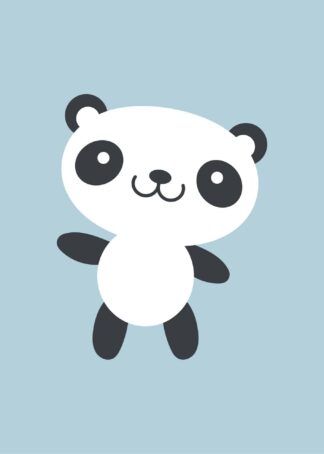 Glad panda poster