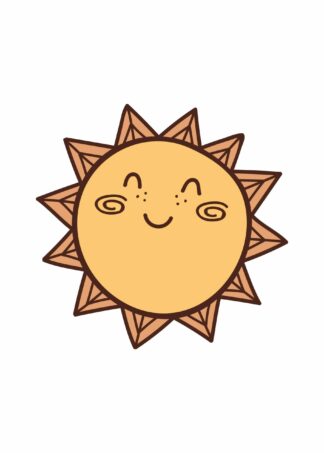 Tecknad sol poster