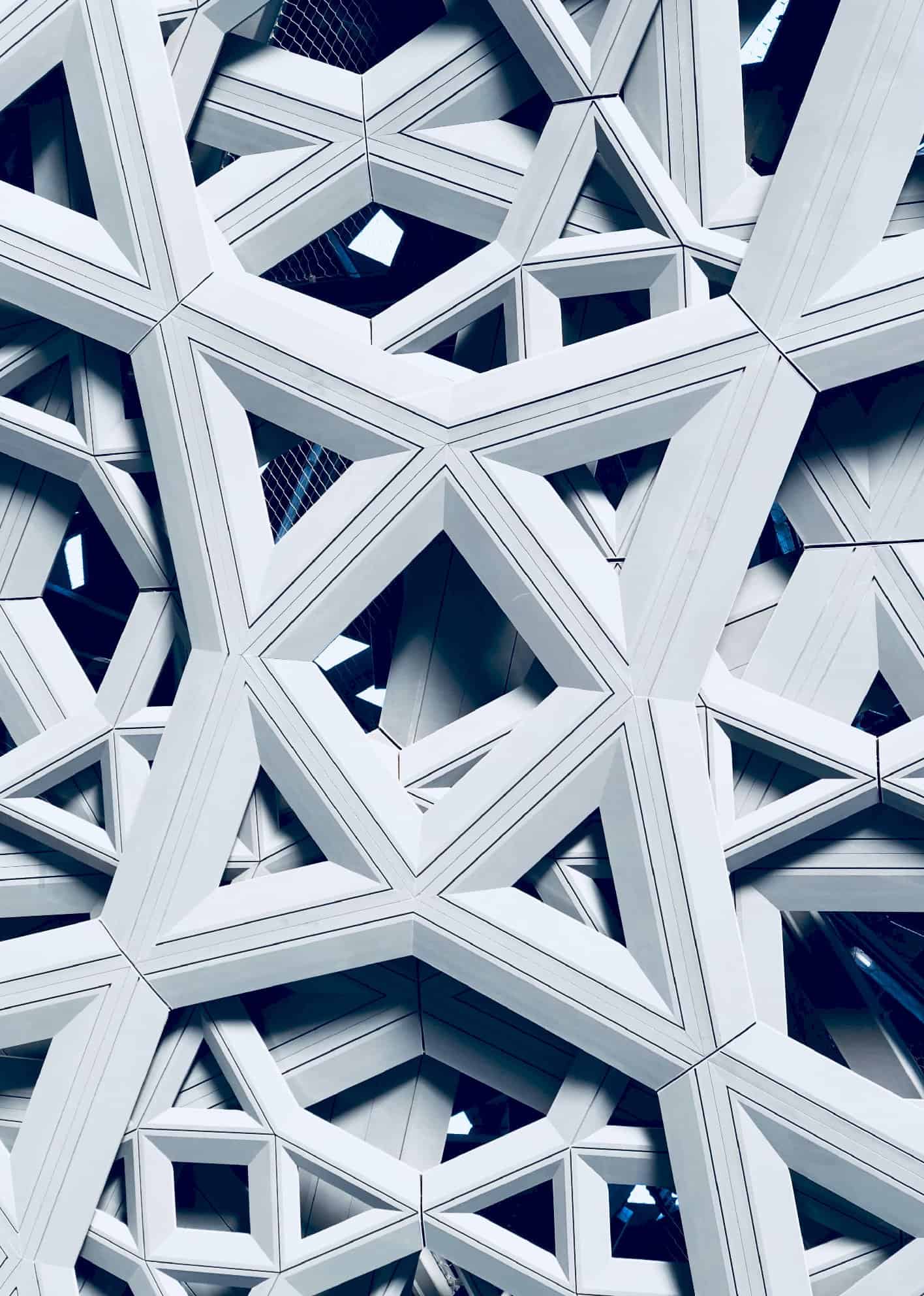 Geometrisk arkitekturbyggnad poster