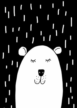 Isbjörn i regn poster