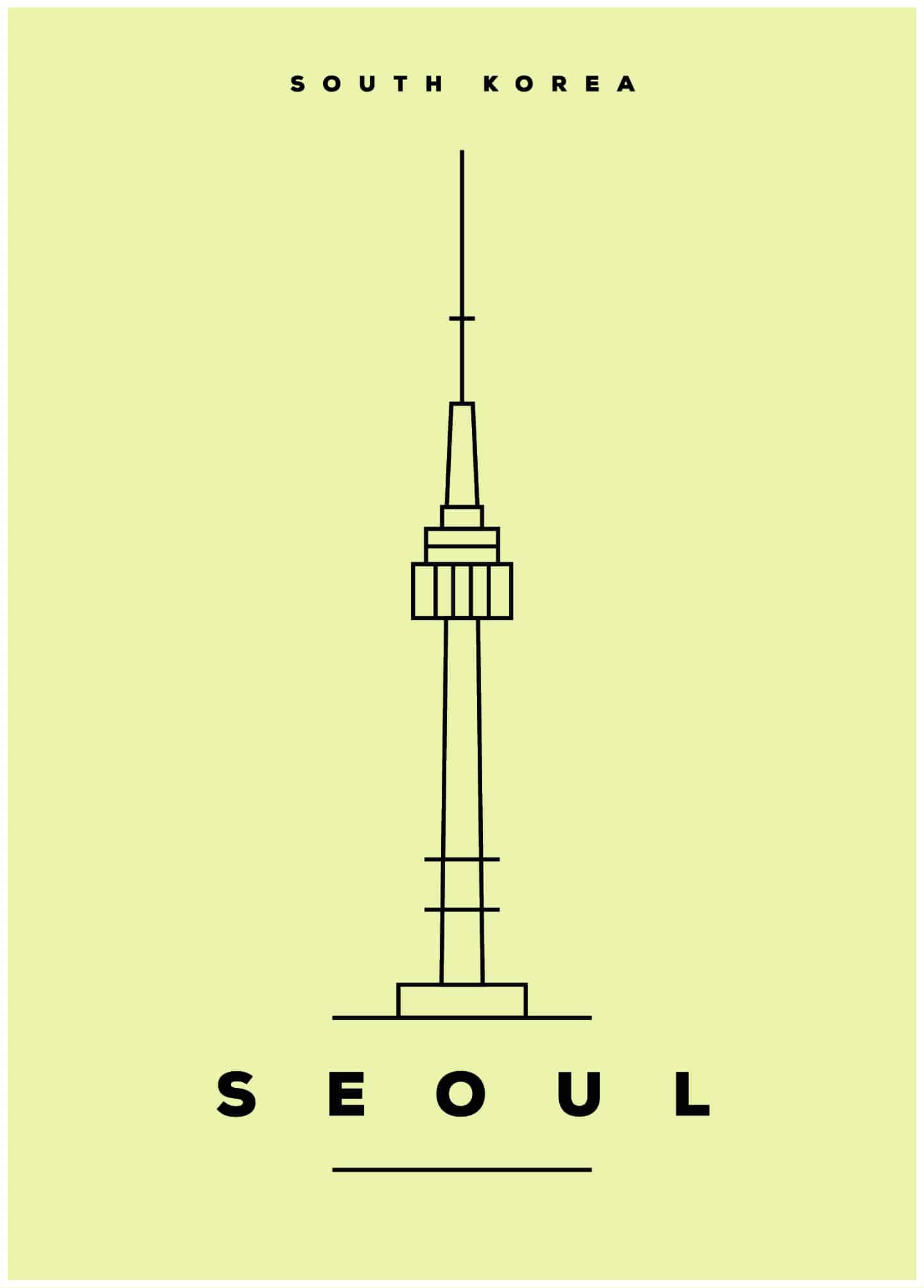 Seoul, Sydkorea poster