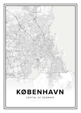 Köpenhamn karta poster