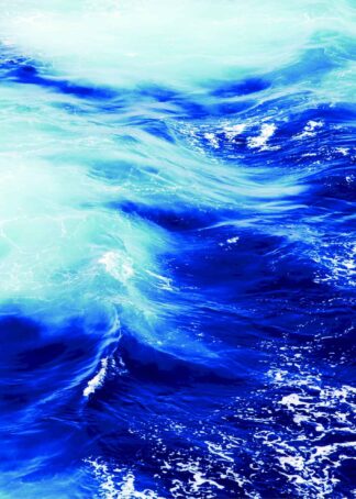 Blå och turkosa havsvågor poster