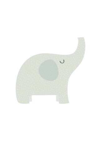 Elefant med vita prickar poster