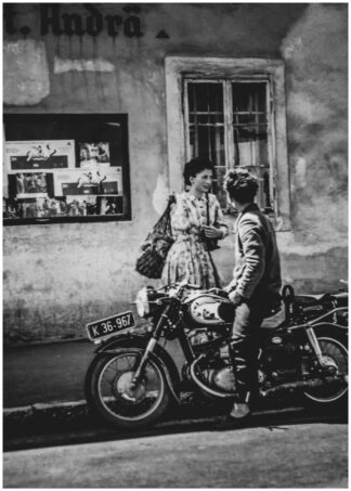 Par och motorcykel poster