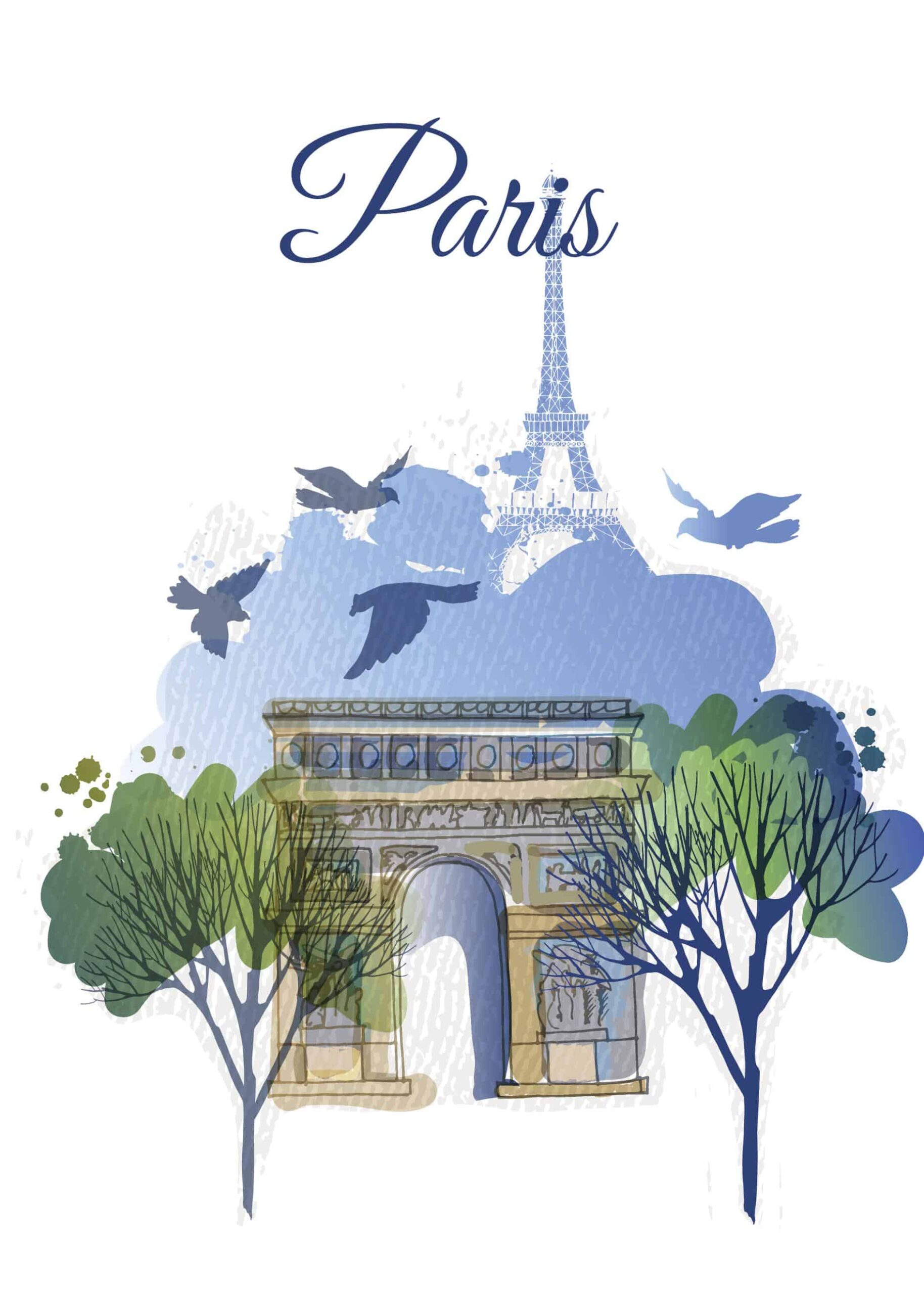 Paris målning poster