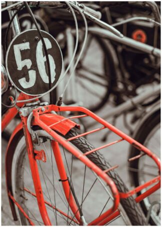 Röd cykel poster