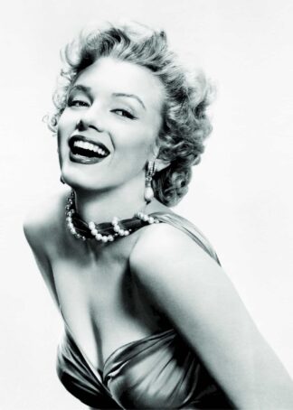 Marilyn Monroe i klänning och pärlor poster