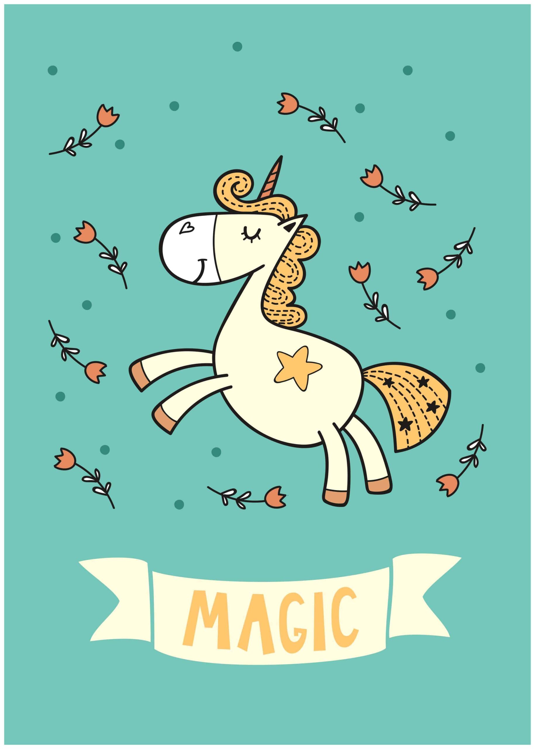 Enhörning Magic poster