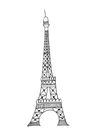 Eiffeltornet illustration poster