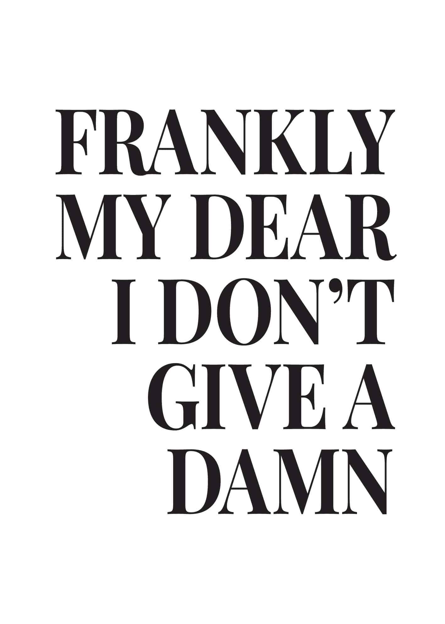 I Don’t Give A Damn poster