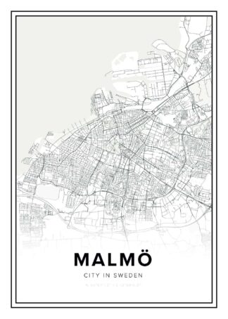Malmö karta poster