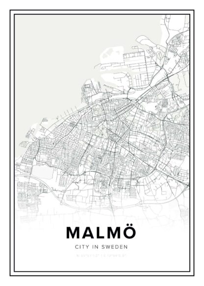 Malmö karta poster