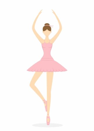 Ballerina i rosa klänning poster