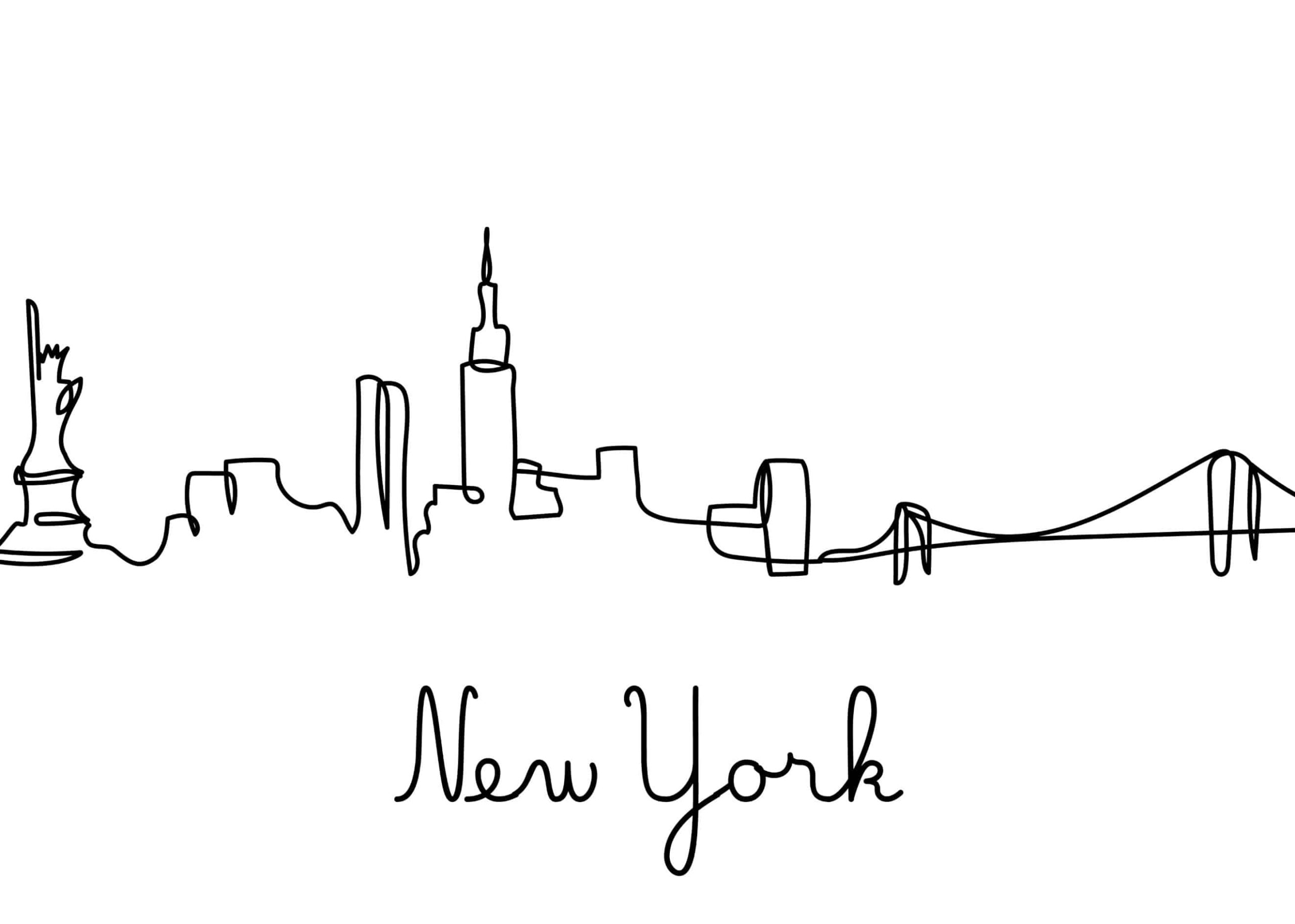 New York City skyline poster