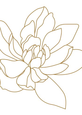 Magnolia i guld poster