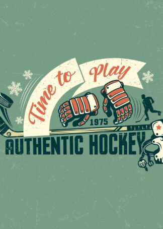 Retro hockey poster