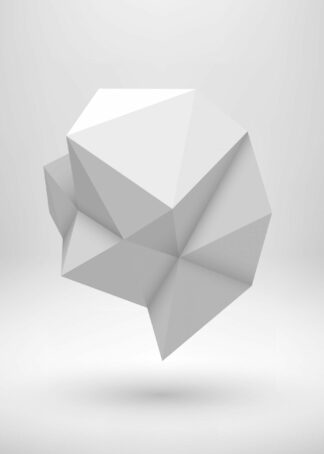 Polygonform i 3D poster