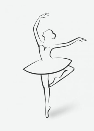 Ballerina siluett poster