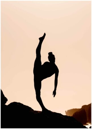 Gymnast siluett poster