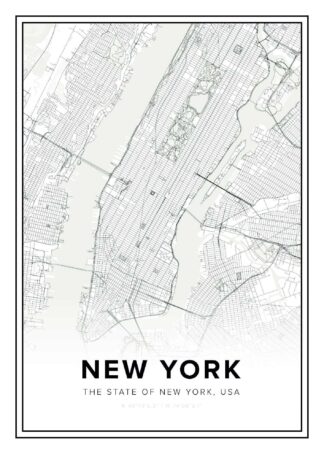 New York karta poster