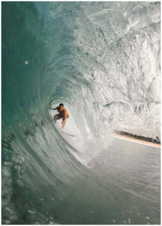 Surfare i stor våg poster