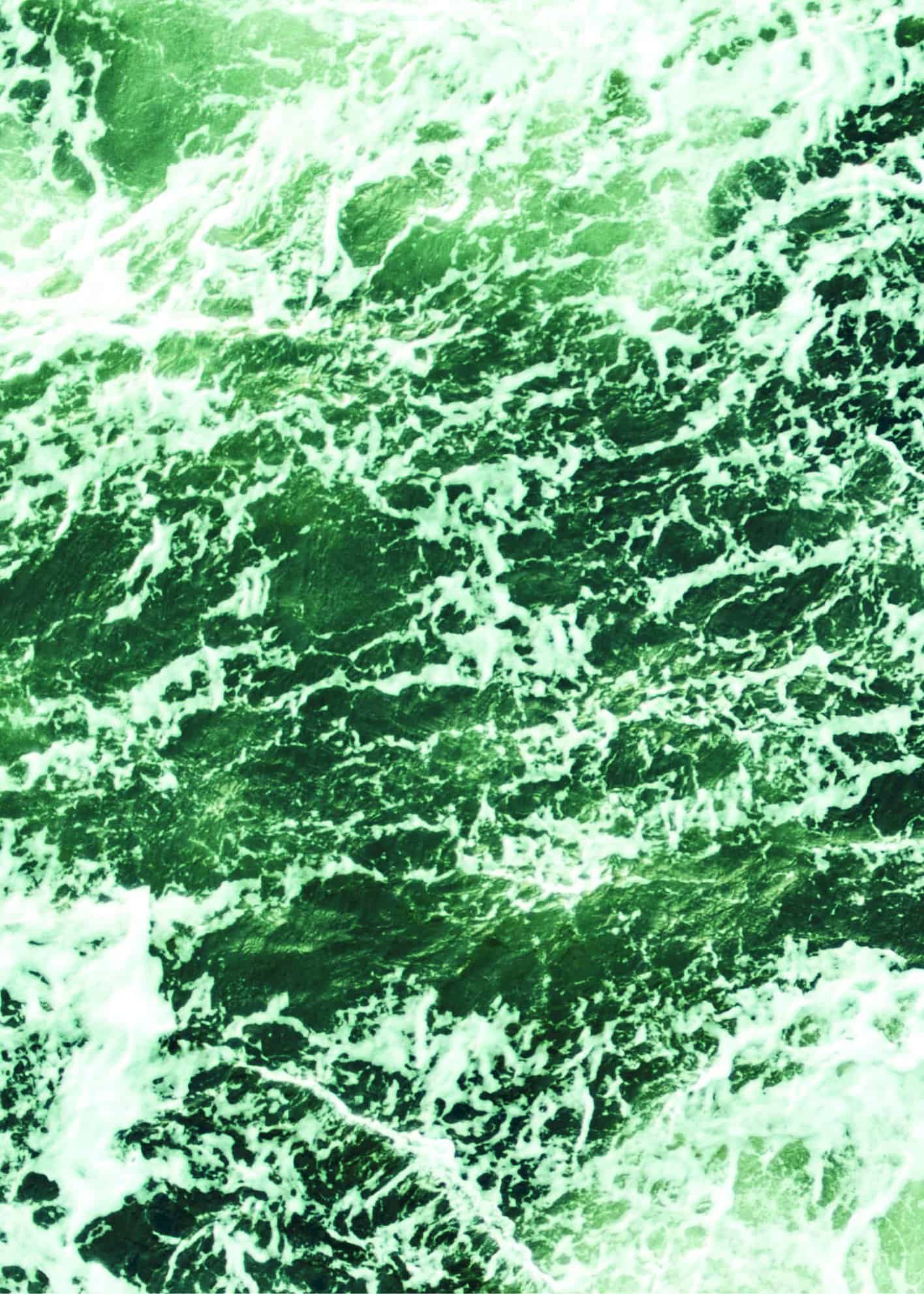 Smaragdgrönt havsskum poster