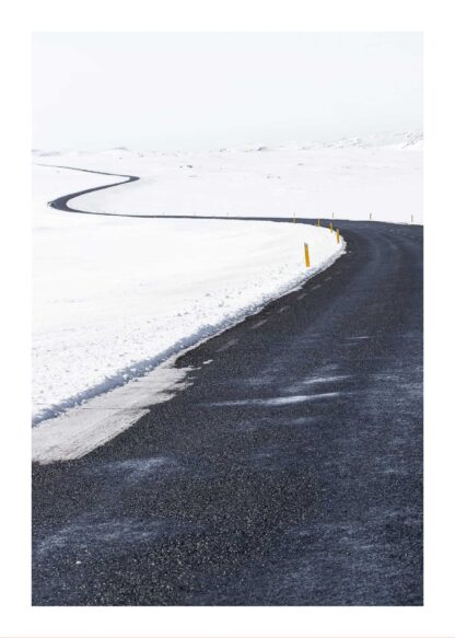 Plogad vinterväg poster