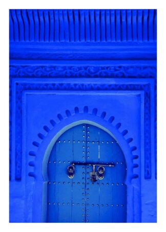 Blå marockansk dörr poster
