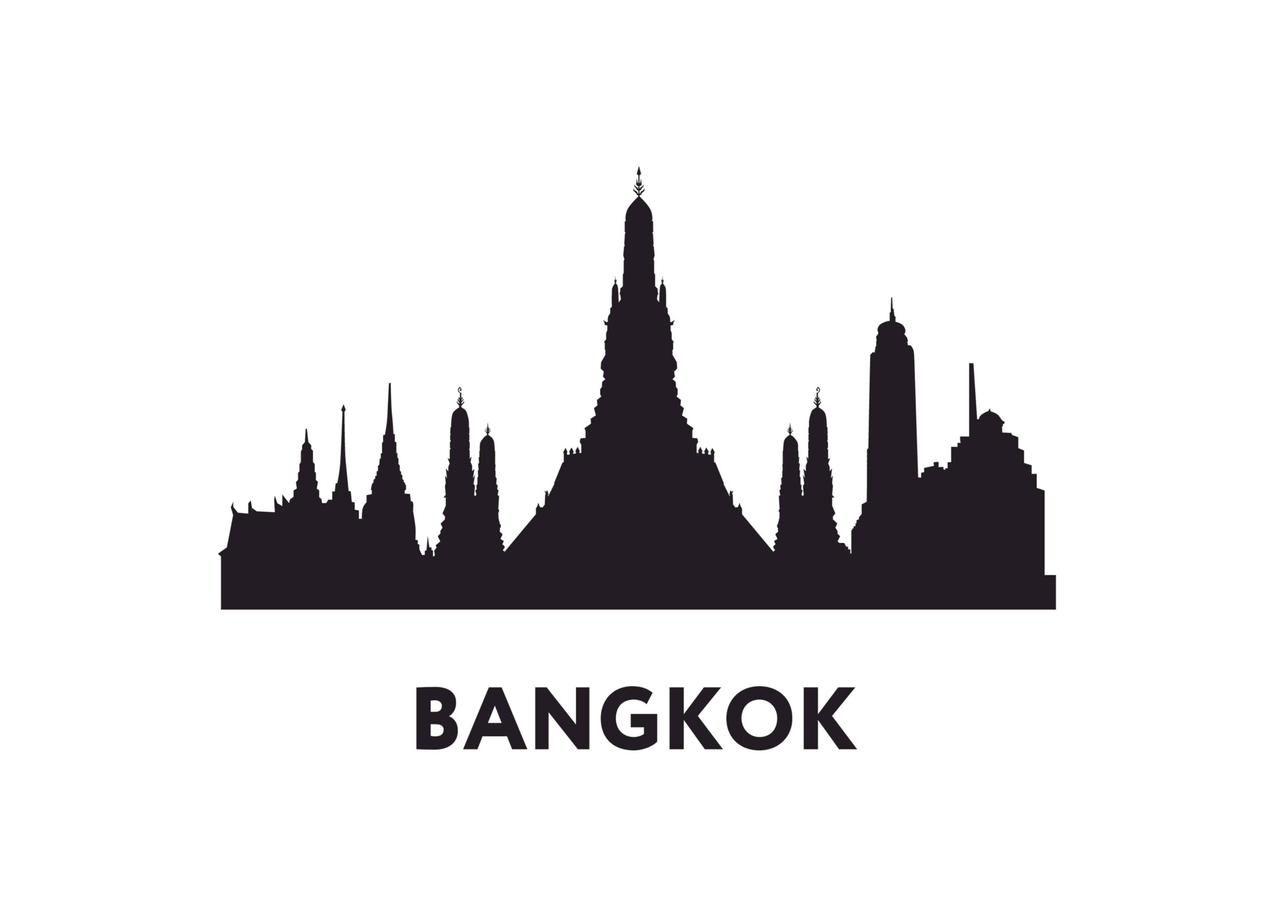 Bangkok siluett poster