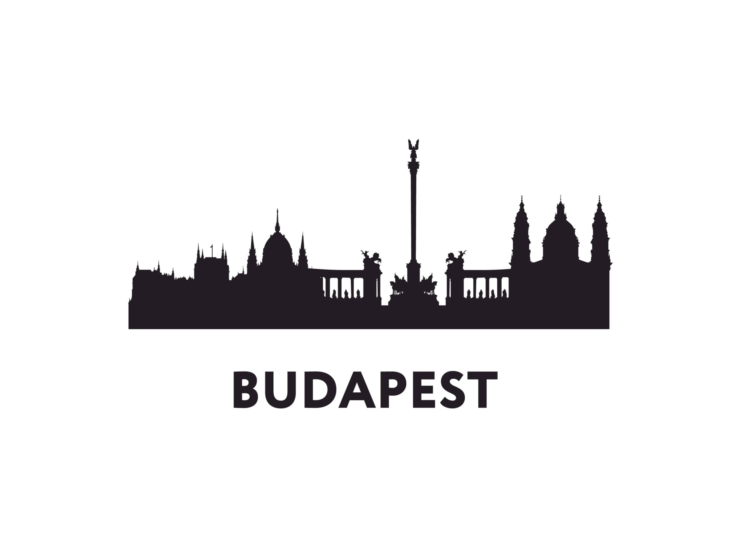 Budapest siluett poster