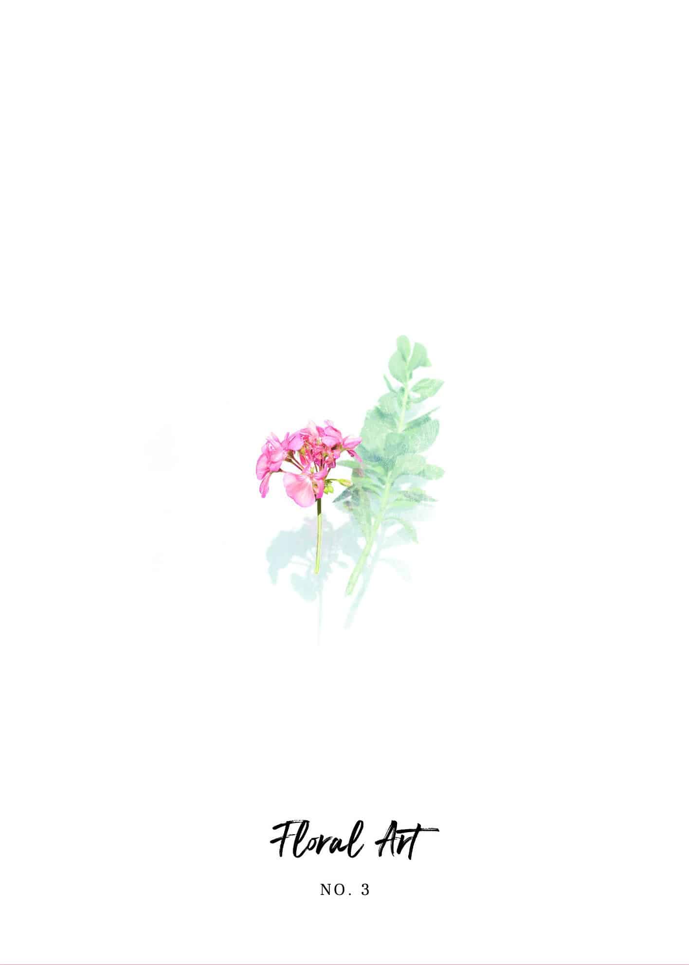 Blomma i vattenfärg #3 poster