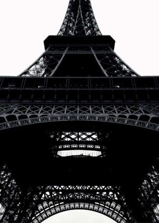 Eiffeltornet svartvit poster