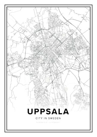 Uppsala karta poster