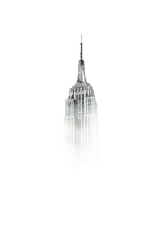 Empire State Building bland moln poster