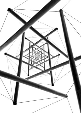 Desorienterande geometrisk stege poster