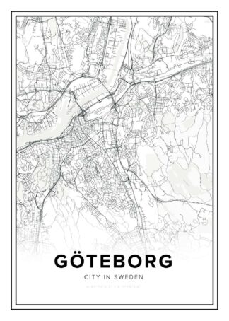 Göteborg karta poster