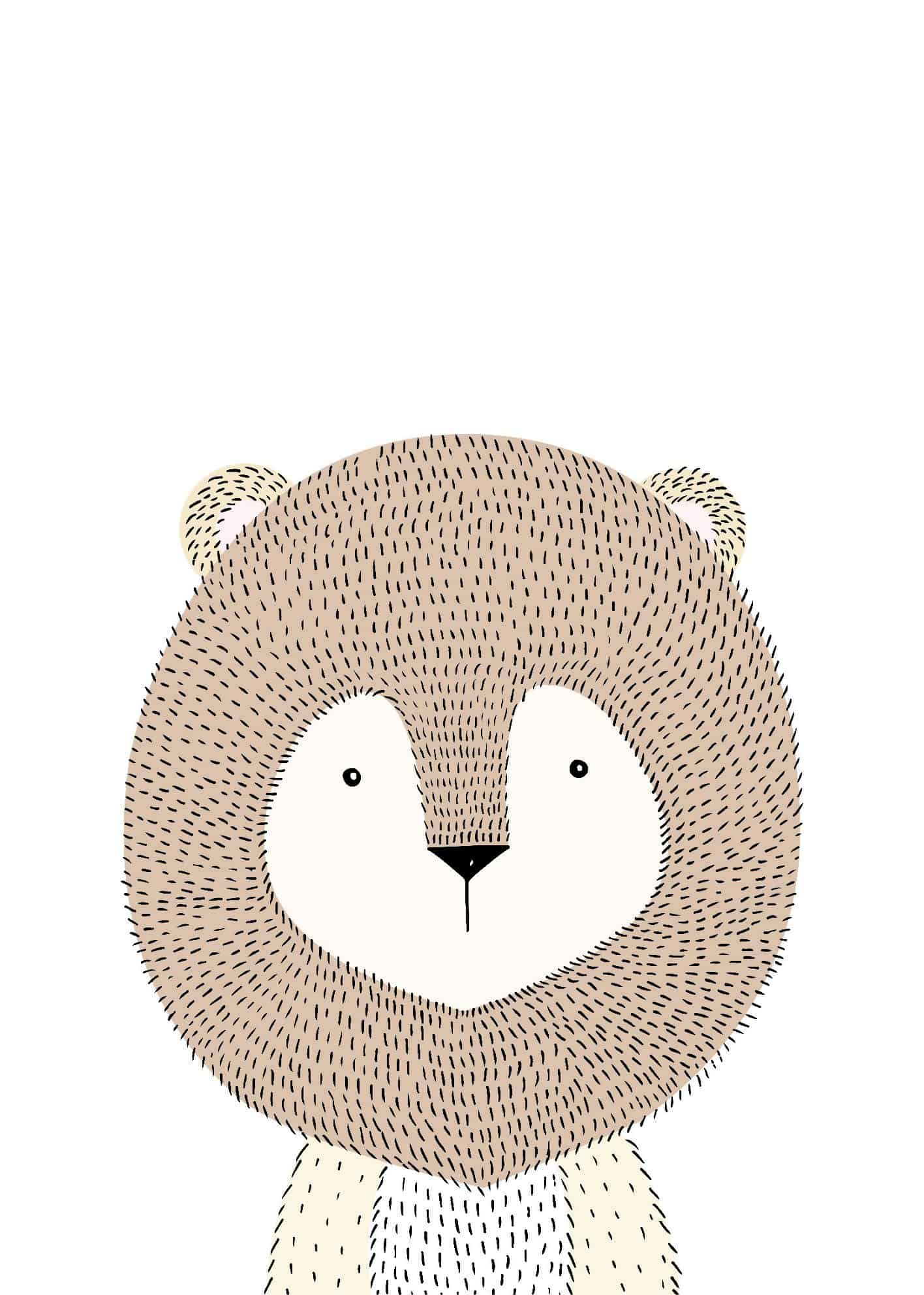 Fluffigt lejon poster