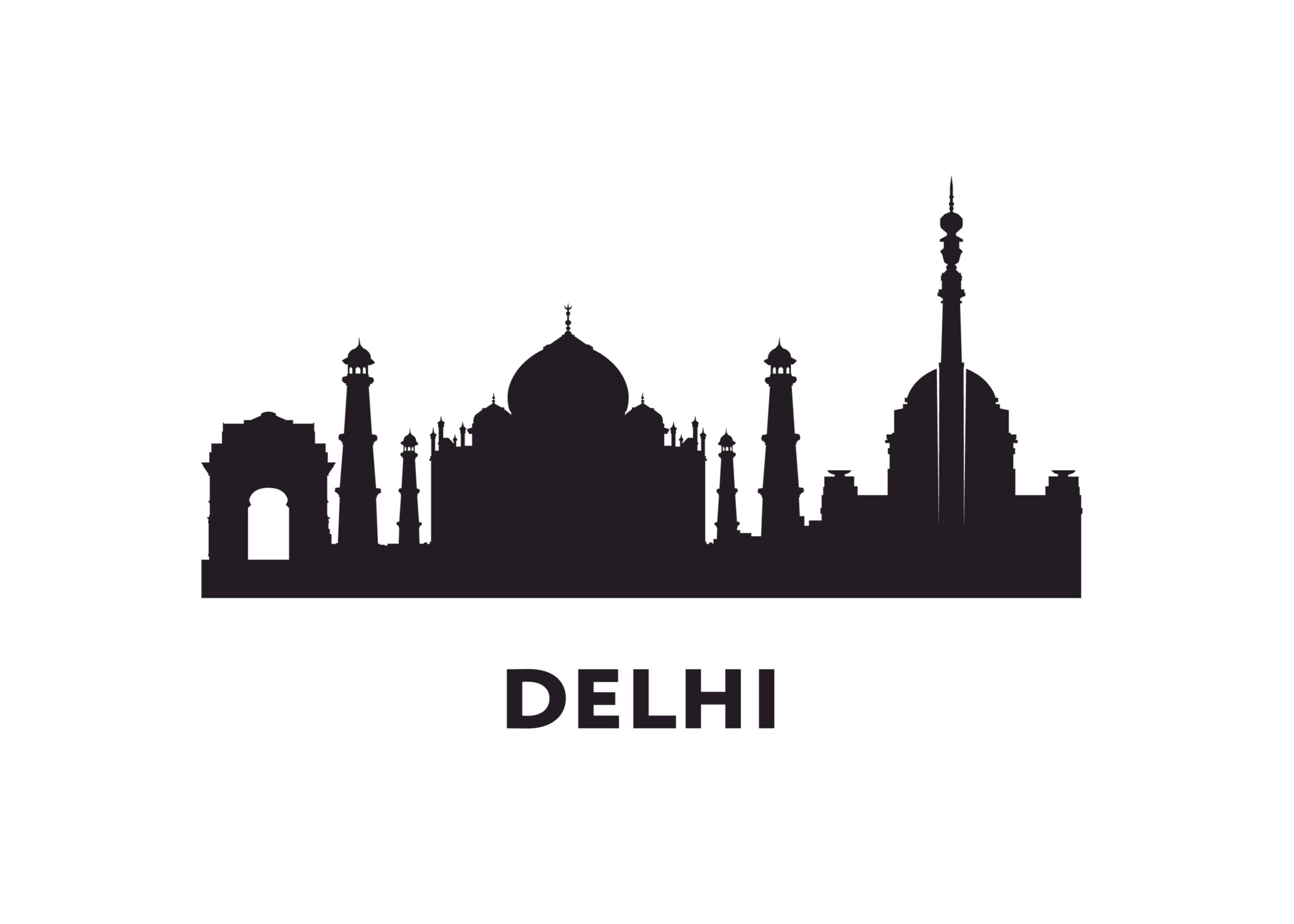 Delhi siluett poster