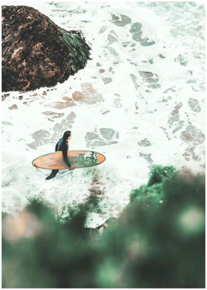 Surfare i vattnet poster