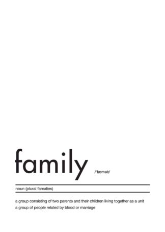 Familj definition poster