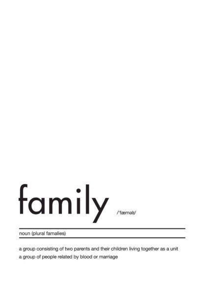 Familj definition poster
